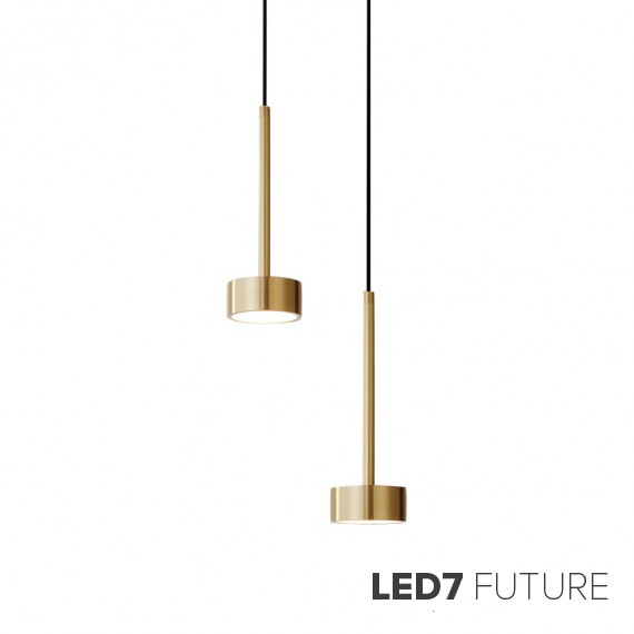 Loft Industry Modern - Brass Button Pendant